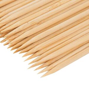 ORANJ 15 Cm 2.5 Mm %100 Ağaç Bambu Çöp Şiş Kalın Çöp Şiş Tahta - 100 Adet