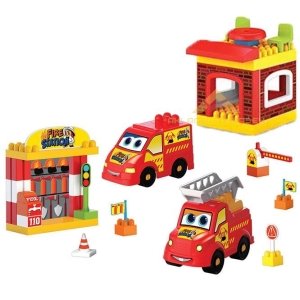 Ücretsiz Kargo DEDE EĞİTİCİ OYUNCAK İTFAİYE İSTASYONU LEGO SETİ