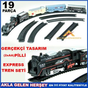 19 PARÇA KUTULU OYUNCAK PİLLİ EXPRESS TREN SETİ