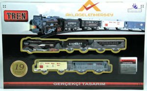 19 PARÇA KUTULU OYUNCAK PİLLİ EXPRESS TREN SETİ