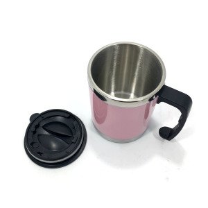 İçi Çelik Kulplu Termos Kupa Bardak 400 ml Çay Kahve Kupası 450