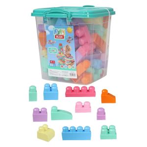 2922 Play Blox Pastel Blok Yapı Oyuncakları 83 Parça ,Kovalı ,1 Yaş ve Üzeri