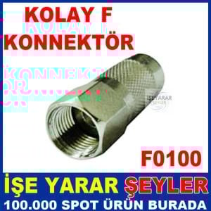 KOLAY F KONNEKTÖR UYDU KABLOSU ANTEN UCU 1 ADET