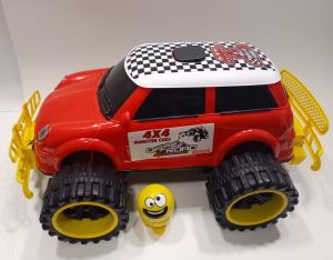 Sallanan Kafa Emoji Hediye Dev Tekerli 45cm Jumbo Mini Spor Araba 4x4 Jeep Süper Gösterişli Oyuncak