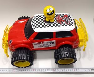 Sallanan Kafa Emoji Hediye Dev Tekerli 45cm Jumbo Mini Spor Araba 4x4 Jeep Süper Gösterişli Oyuncak
