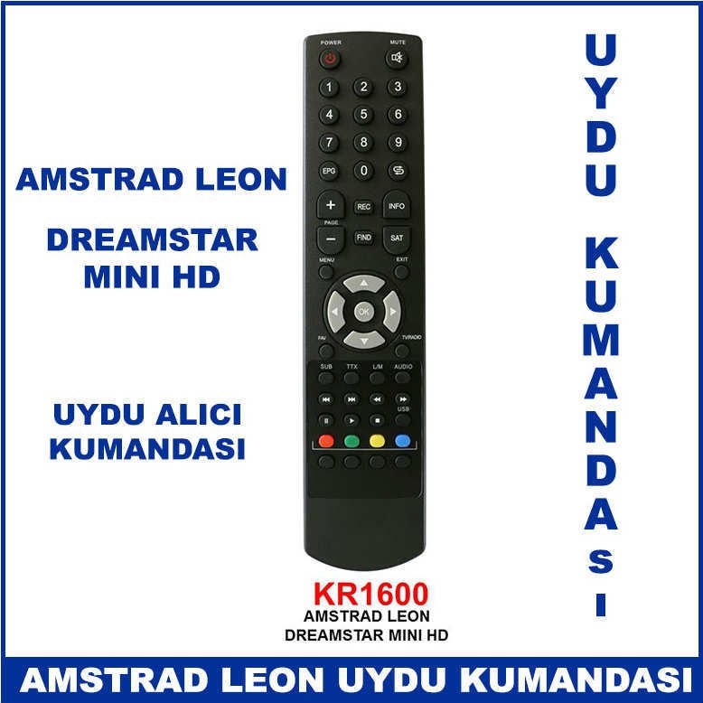 Amstrad Leon Dreamstar Mini Hd Uydu Alıcı Kumandası - Uydu Cihazı Kumandası