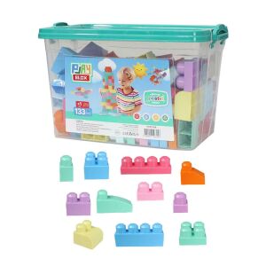 3158 Play Blox Pastel Blok Yapı Oyuncakları 133 Parça ,Kovalı ,1 Yaş ve Üzeri