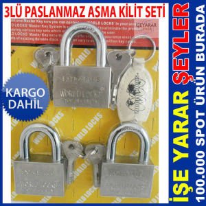 AYNI ANAHTARLA AÇILAN 3lü MASTER ASMAKİLİT SET -2