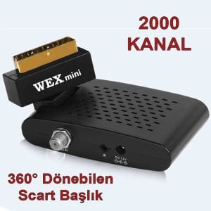 WEX Mini Dijital Uydu Alıcısı HD Gelişmiş Kilit Sistemli Çoklu Dil Seçenekli 2000 Kanal Kapasiteli