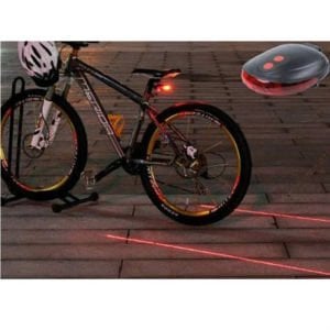 Güvenlik Şeritli Lazer ve Led Işıklı Bisiklet Stop Lambası