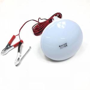 Akü maşalı 24Volt ile yanan çok amaçlı 4mt kablolu Led Ampul