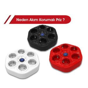 İnca 6 Akım Korumalı Priz 6Lı Topraklı Priz 2 Metre Uzatma Kablolu %100 Bakır Kablolu Işıklı Anahtar