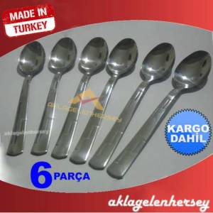 Ömür Boyu Garantili 6 Adet Paslanmaz Çelik Rostre Tatlı Kaşığı Set Çok Ergonomik Ve Kullanışlı Set