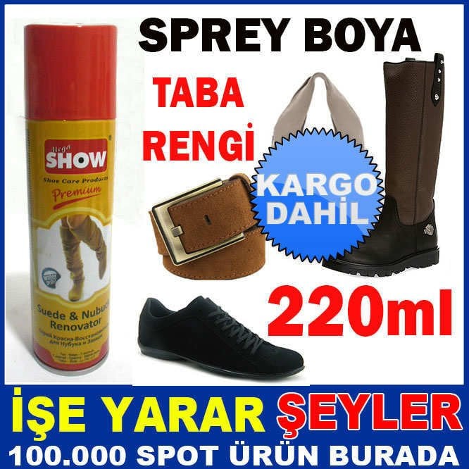 TABA RENGİ SÜET-NUBUK DERİ EŞYA SPREY BOYA -2