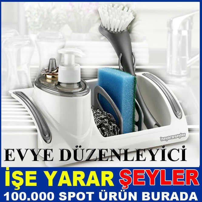 DETERJAN HAZNELİ 3 BÖLMELİ EVYE DÜZENLEYİCİ