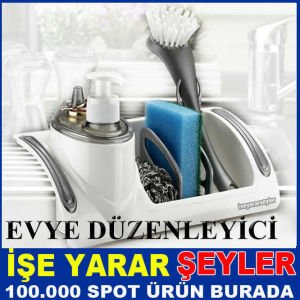 DETERJAN HAZNELİ 3 BÖLMELİ EVYE DÜZENLEYİCİ