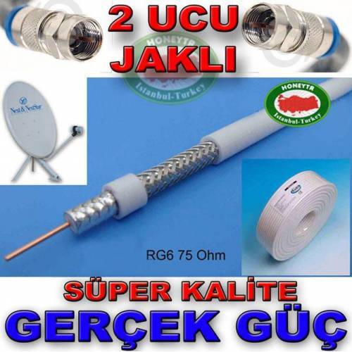 10 METRE UYDU ANTEN KABLOSU 2 UCU F KONNEKTÖRLÜ