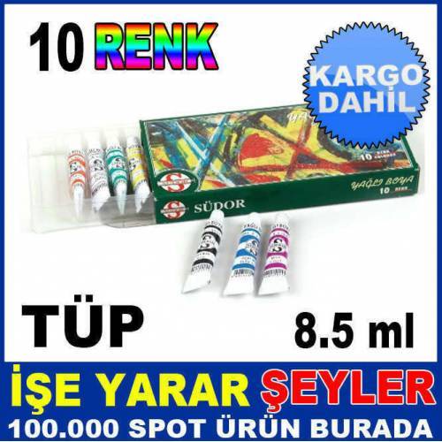 Renk Tüp Yağlı Boya Seti Südor 10 Renk Tüp Yağlı Boya Seti