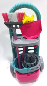 58x27x20cm Boyutlarında 6 Parça Arabalı Oyuncak Temizlik Seti