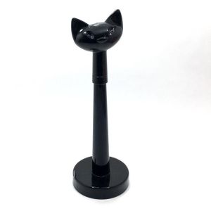 Siyah Renk Kedi Tasarımlı Plastik Masa Üstü Kağıt Havluluk Standı