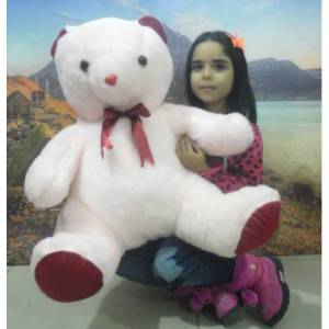 Beyaz Renk Peluş Ayı Büyük Boy Peluş Ayıcık En Güzel Hediye Peluş Ayı Tam Boy=80cm,Oturur Boy=60cm