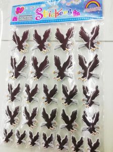3D Kabartmalı Farklı Boylarda Şık Kartal Stıcker 25 Adet Kendinden Yapışkanlı