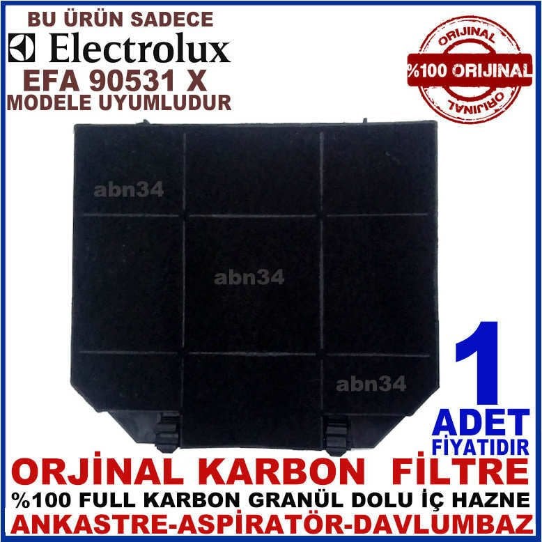 ELEKTROLUX ANKASTRE DAVLUMBAZ FİLTRESİ EFA 90531 X Davlumbaz Ankastre Aspiratör Karbon Filtre-1013