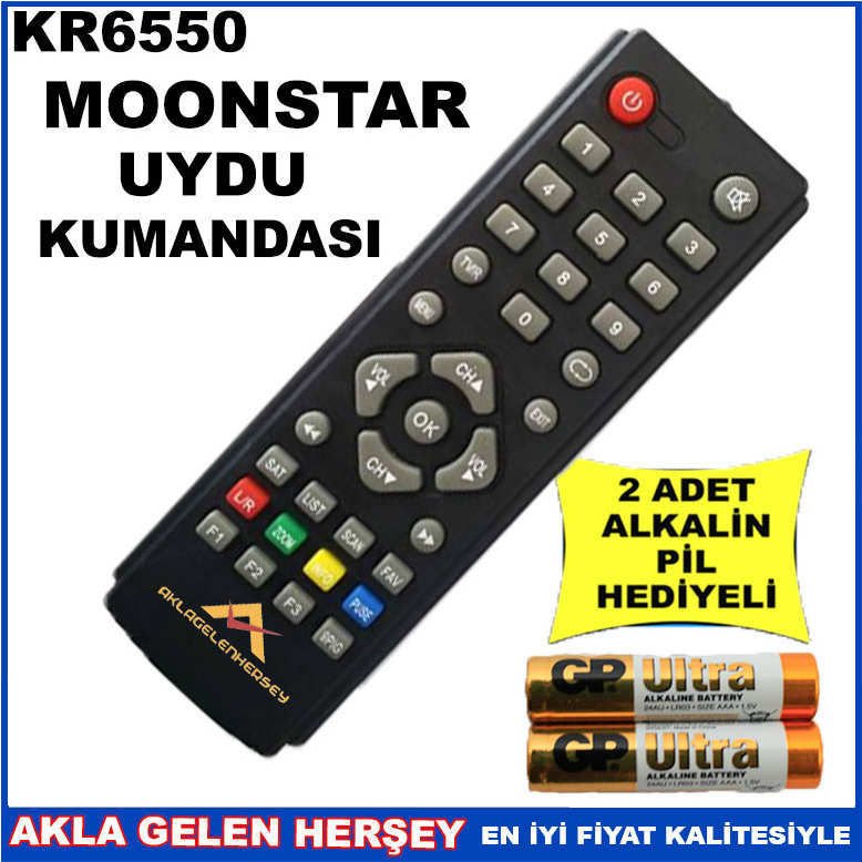 MOONSTAR UYDU CİHAZI Receiver KUMANDASI KR6550