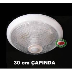 360°Sensörlü Tavan Armatürü 30cm Çaplı,2x40 Watt