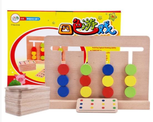 Four Color Game Ahşap Dört Renk Oyunu Görsel Ve Zihinsel Gelişim
