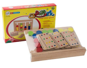 Four Color Game Ahşap Dört Renk Oyunu Görsel Ve Zihinsel Gelişim