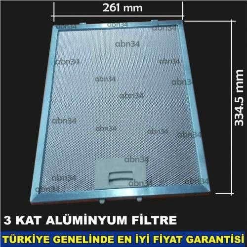 Alüminyum Davlumbaz Filtresi 261x334.5mm Ankastre Filtresi 26x33.5cm Alüminyum Kartuş Filtre