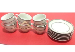 12 Parça Kahve Fincan Seti Desenli Şık Tasarım Fincan Takımı Porselen 6 Kişilik Kahve Fincan Seti