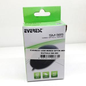 Everest Kablolu Optik Mouse 800 dpi Çözünürlük Garantili Sm-385
