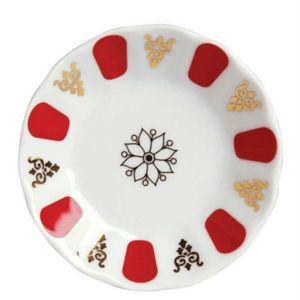 6 Adet Klasik Kahveci Tipi Porselen Çay Tabağı - 1. Kalite Porselen Çay Bardak Tabağı