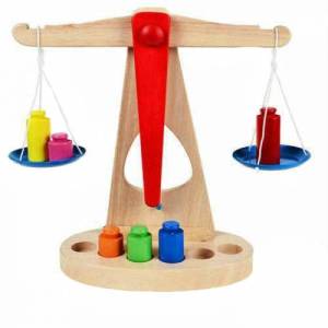 Ertanoy ER88 Eğitici Zeka Geliştirici Kaliteli Ahşap Terazi Çocuk Oyuncak