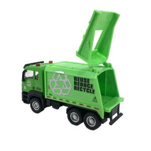 Metal Kabinli Die-Cast Çek Bırak 12cm Çöp Kamyonu Model Oyuncak Seri Koleksiyon Oyuncak Model Kamyon