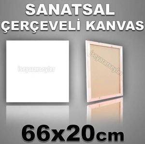 AHŞAP ÇERÇEVELİ BOŞ RESİM TUVALİ HAZIRTUAL 66x20