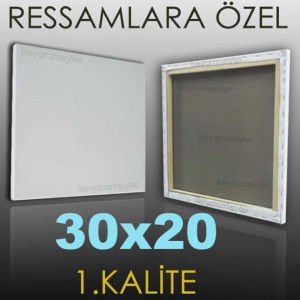 RESSAMLARA ÖZEL BOŞ RESİM TUVALİ HAZIRTUAL 30x20