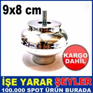 9x8cm Krom Kaplama Vidalı Mobilya Baza Ayağı