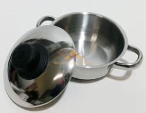 14cm ÇELİK TENCERE İNDÜKSİYON ÇELİK KAPSÜL TABAN 1 LİTRE MİNİ ÇELİK TENCERE - SOS TENCERESİ