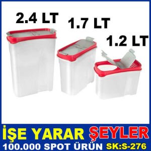 1.7 LİTRE VAKUMLU KORUMA ERZAK BAKLİYAT KABI