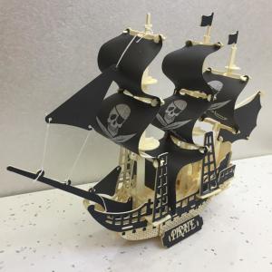 ER034 Eğitici 3D Ahşap Korsan Gemisi Maketi 129 Parça