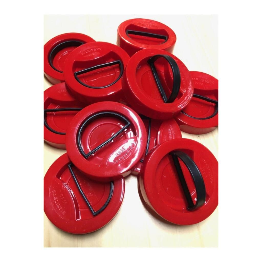 Pratik Kullanışlı Kırmızı Kavanoz Kapağı Plastik 10 cm (3 Adet)