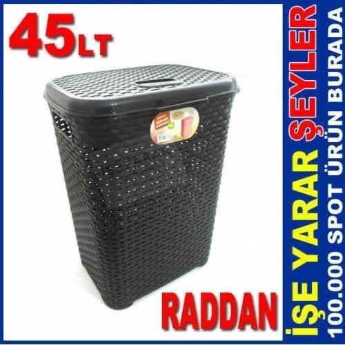 Raddan Görünümlü 45 Lt Banyo Çamaşır Sepeti