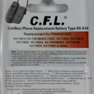 Yüksek Kaliteli Telsiz Telefon Pili 3.6 V 600 Mah Type 36