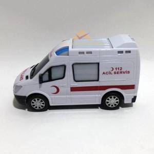 Sesli Işıklı Hareketli Çocuk Ambulans Oyuncak Araba 21cm