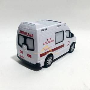 Sesli Işıklı Hareketli Çocuk Ambulans Oyuncak Araba 21cm