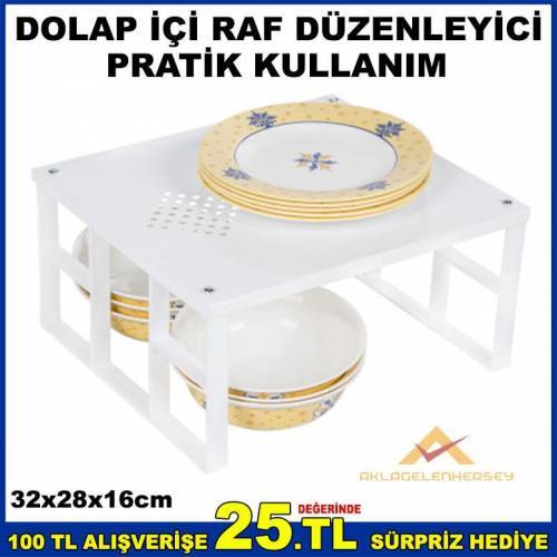 Pratik Kullanım Dolap İçi Raf Düzenleme Rafı