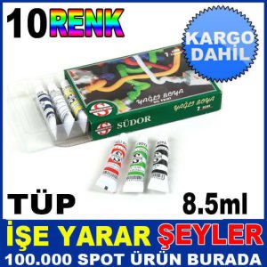 1.KALİTE RESSAM YAĞLI BOYASI 10 KARIŞIK RENK TÜP YAĞLI BOYA SETİ SÜDOR 10 RENK TÜP -2